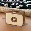 Estuche cosmético de cuero nuevo avanzado para mujer, Bolsa de almacenamiento portátil de gran capacidad con espejo, Bolsa de almacenamiento impermeable para viajes, Neceser