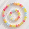 Pulsera y Collar de Diseño de Piedra de Cuarzo de Alta Calidad Color Macarrón de 14 mm