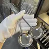Colher de Aço Inoxidável com Fundo Plano e Cabeça Redonda, Alto Valor Estético, Colher de Sopa, Colher de Jantar, Colher para Mexer, Uso Doméstico, Exquisita e Simples, Colher de Servir, Colher Estilo Ocidental