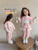 Traje Casual para Niña Primavera y Otoño Sudadera Nueva Sudadera de Malla para Bebé Niña Ropa de Otoño Conjunto Deportivo de Dos Piezas para Niños Tendencia