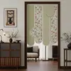 Cortina de Puerta Irregular Imitación Lino Nuevo Estilo Chino Patrón Floral y de Pájaros Cortina Hueca para Puerta Dormitorio Sala de Estar Vestíbulo Cortina Divisoria Venta al por Mayor