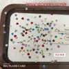 Decoraciones para Uñas Artísticas de Bola de Pedrería sin Fondo de 3 mm, Montón de Pedrería Terminada de Color Mixto Brillante, Pedrería para Uñas Portátil DIY, Pequeños Accesorios de Pedrería