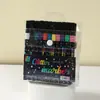 Canetas Marcadoras com Glitter para Grafite Brilhante Desenhado à Mão por Crianças, Canetas Acrílicas para Cadernos de Arte de Estudantes, Canetas Marcadoras com Glitter Cintilante