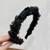 Diadema estilo Zhao Lusi 2023 nueva alta Calavera presión superior cabello súper hada nube diadema pinza para el pelo plisada diadema estilo occidental