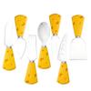 Cuchillo, Tenedor y Cuchara para Queso Set Acero Inoxidable Cuchillo para Queso y Mermelada Creativo Niños Cuchillo para Crema Cuchillo para Pizza Vajilla Occidental