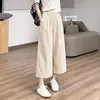 Altamente recomendado para o outono e inverno! Calça de veludo cotelê retrô japonesa! Calças casuais cropped largas, de caimento solto e modeladoras, para mulheres