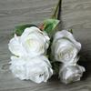 Flor Artificial 7 Rosas Caramelo Francesas Rosa de Casamento flor artificial de fábrica direto sala de estar buquê de flor seca imitação
