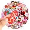 50 casamento festivo novo casal suprimentos adesivos atmosfera graffiti adesivos espelho janela copo de água mesa adesivos decorativos
