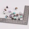 Exquisitas Cuentas Sueltas Cuadradas de Plástico con Agujero Horizontal Corazón para DIY Pulsera Hecha a Mano Casera Collar Joyería con Cuentas Material Accesorios
