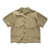 Yidao Vintage 2026 Verano Nueva Camisa de Manga Corta Texturizada con Cuello Cubano Estilo Japonés Moderna Casual para Hombre