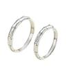 Anillo de pareja Bamboo Love you moda para hombre y mujer sencillo regalo de San Valentín anillo abierto de bambú con incrustaciones de diamantes