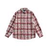 Vestido way antigo 2025 primavera nova camisa xadrez floral manga longa masculina e feminina casual all-match com buraco top