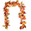 Amazon Festival de la Cosecha Hoja de Arce Simulada Ratán Decoración de Acción de Gracias Navidad Ratán en Stock