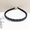 Diadema Trenzada de Perlas Transfronteriza Nueva Corea del Sur Temperamento Simple Borde Delgado Lavado de Cabello Presión para el Cabello Moda Dulces Accesorios para el Cabello