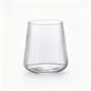 Vaso de vidrio perlado acanalado, vaso popular para jugo, vaso transparente, vaso práctico para agua en casa