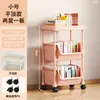 Estante de Almacenamiento de Gran Capacidad, Carrito Móvil de Múltiples Niveles para Snacks de Dormitorio, Estante de Cocina para Frutas y Verduras con Ruedas, Organizador de Libros para Sala de Estar