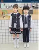 Ropa de Jardín de Infancia Británica Ropa de Primavera y Otoño Traje Azul de Tres Piezas Ropa de Béisbol de Algodón Ropa de Clase para Estudiantes de Primaria Uniformes Escolares Deportivos