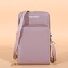 2021 Nuevo al por mayor Gran Capacidad Color Sólido Moda Simple Pantalla Táctil Bolso de Hombro Cruzado Bolso para Teléfono Móvil para Mujer