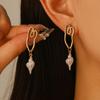 Pendientes de concha dorada y estrella de mar para vacaciones en la playa europeos y americanos Pendientes Pendientes para mujer Pendientes de comercio exterior transfronterizos Venta al por mayor
