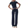 2025 Amazon Traje Casual Nuevo Transfronterizo Europeo y Americano Tops de Manga Corta y Pantalones Ropa para el Hogar Ropa Deportiva Ropa de Yoga