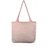 2026 Nueva Bolsa Rayada Transfronteriza, Bolso Tote Japonés y Coreano, Bolso Tejido, Bolso de Playa con Forro de Lona para Mujer, Bolso Tejido