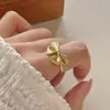 Fan Zhiqiao Versão Coreana Xiaohongshu Ins Anel Simples de Prata Esterlina S925 Design de Laço Anel Personalizado