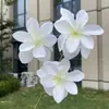 3 Cabeças de Magnólia Doce Flores Artificiais Casamento Decoração de Casa Flores Artificiais Atacado
