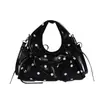 Bolsa Quadrada Pequena de Bolinhas de Alto Valor Feminina 2026 Nova Moda Ins Bolsa de Mão Ombro Bolsa Transversal Retro Tendência
