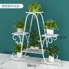 Soporte de flores de hierro forjado de varios niveles para piso, móvil, para interior, balcón, sala de estar, estante de almacenamiento, soporte para maceta Pothos para el hogar