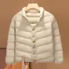 Jaqueta Acolchoada Leve com Gola Alta Youjia Clothing Outono e Inverno para Crianças Forro Quente Jaqueta Média e Grande para Meninos e Meninas 90 Veludo