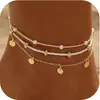 Design de Comércio Exterior da Amazon Tornozeleira Cruz de Cobre Minimalista para Mulheres, Estilo Doce-Cool Exquisito, Joia de Pé Empilhável Personalizada