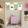 Cortinas de Puerta Lindas, Decoraciones para Ventanas, Cortinas Cortas, Cortinas de Bandera Triangular para Tienda, Media Cortina, Cortinas para Colgar en Puerta sin Taladro, Cortinas Bloqueadoras de Viento para Aire Acondicionado