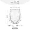 Copo de Vidro Criativo com Borda Dourada, Copo para Suco e Leite, Copo para Whisky, Copo Hexagonal Moderno para Bebidas, Copo de Água Doméstico, Personalizável