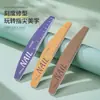 Lixa de Unha com Escala, Lavável, Resistente ao Desgaste, Tira de Polimento, Tira de Lixar para Remoção de Unha, Ferramenta Auxiliar de Manicure para Moldar Unhas