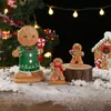 Adornos Navideños de Hombre de Jengibre de Resina Transfronterizos Regalos Navideños para Niños Manualidades de Resina Decoración Navideña para Ventana del Hogar