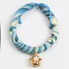 Collar para Gato Estilo Japonés Campana para Gato y Perro Collar para Mascota Grabado para Perro Collar de Cuerda para Gato Diy1 Suministros para Mascotas