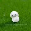 Terrario de musgo, adorable figura de conejo blanco en miniatura, lindos accesorios de decoración DIY para paisajismo de jardín, pequeños adornos de escritorio