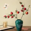 Flores artificiales, arreglos de flores falsas, decoraciones de flor de granada, ramas de árbol de caqui, ramos de flores secas, flores decorativas para sala de estar, entrega en transmisión en vivo