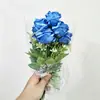 Flores artificiales de alta gama en tonos azules para arreglos florales, decoración y decoración de bodas, disponibles para venta al por mayor