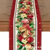 Toalha de Mesa de Natal com Estampas Suporta Vendas Transfronteiriças, Novo Caminho de Mesa de Natal Transfronteiriço, Jogo Americano Popular para Mesa de Jantar Tmu