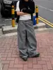 Pantalones casuales de cuadros retro americanos con botones para hombre y mujer, marca de moda urbana, elegantes y holgados, versátiles pantalones de cuadros rectos