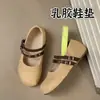 Zapatos Birkenstock tejidos de suela gruesa que aumentan la altura para mujer, nuevos zapatos Mary Jane poco profundos sin cordones de otoño 2026 para combinar con faldas