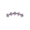 Brincos de Liga de Titânio F136 5 Zircônias Redondas Pequena Lua Crescente Espiral Interna Hélice Auricular Hélice Labial Joia para Body Piercing de Titânio G23