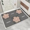 Alfombrilla absorbente para puerta de baño moderna y sencilla con diseño de flores, alfombrilla antideslizante para baño, alfombrilla para inodoro