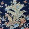Imitação de maquiagem flor tecelagem dourada rei dos pássaros em estoque jacquard tecido de saia de rosto de cavalo artístico hanfu tecido de saia de rosto de cavalo jacquard
