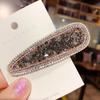 Nuevo Material DIY Clip de Cristal para Cabello Pinza de Vidrio Pinza Lateral Pinza para Flequillo Lateral Full Pedrería Venta al por Mayor