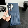 Funda con tarjetero integrado adecuada para Samsung S26 Ultra funda de teléfono con textura de cuero A57 con ranura para tarjeta A36 anticaída 25 cubierta protectora