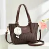 Bolso Grande Simple Tejido Moda Otoño e Invierno 2025 Versátil de Hombro Cruzado Gran Capacidad Bolso de Mano para Mujer