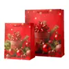 Bolsa de regalo navideña transfronteriza Kuobosu con purpurina dorada, bolso de mano de alta gama de gran tamaño, bolsa de compras para regalo navideño