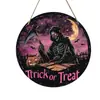 Amazon Mais Vendido Halloween Caveira Fantasma Teia de Aranha Placa de Porta de Madeira Pingente de Decoração de Casa de Madeira Impressão
